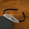 Headband Crown Women's Alloy Pearl Jewelry With Electroplated Silver