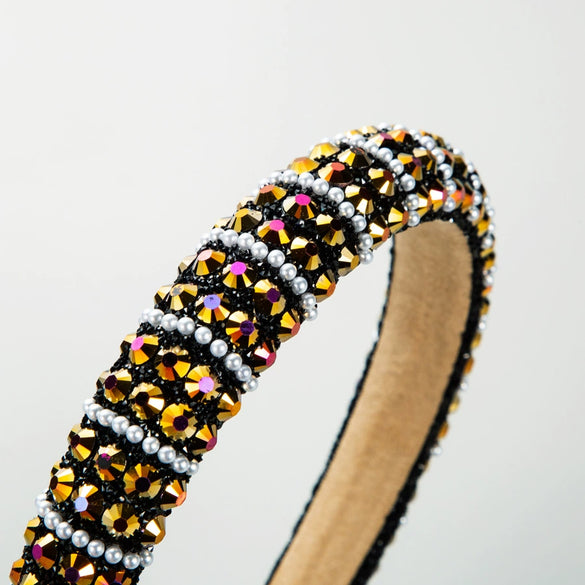 Headband Rhinestone Pearl Diamond Baroque Style Hair Accessories