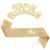 Headband Shoulder Strap Suit Alloy Hair Accessories With Sweet Style And Letter Design Electroplated