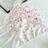 Headscarf Hair Band Strawberry Cherry Lace Silk Geometric Style Triangle