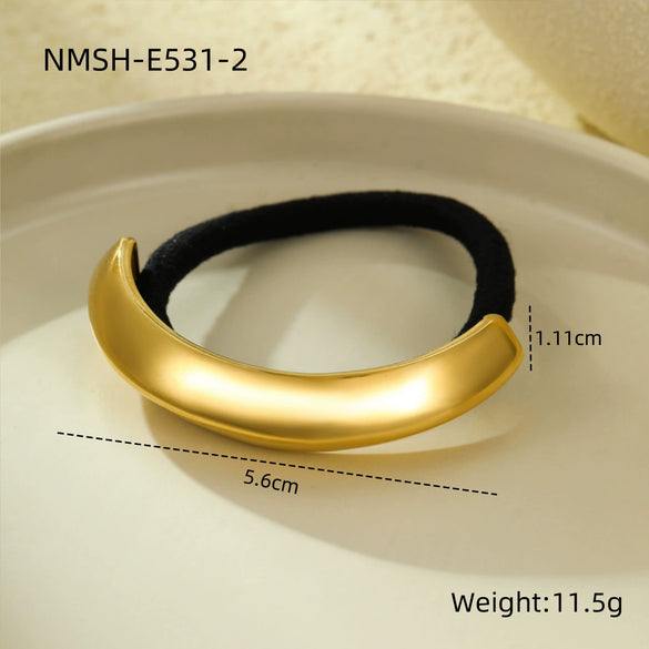 Headwear Hair Ring Stainless Steel Titanium Steel Shell Starfish Arc Electroplating