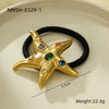 Headwear Hair Ring Stainless Steel Titanium Steel Shell Starfish Arc Electroplating