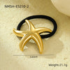 Headwear Hair Ring Stainless Steel Titanium Steel Shell Starfish Arc Electroplating