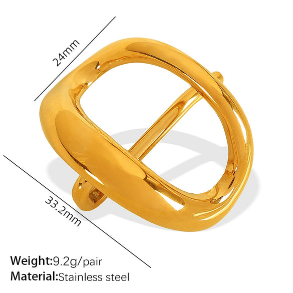 Headwear Hairpin 316L Stainless Steel Geometric Style 18K Gold Plated