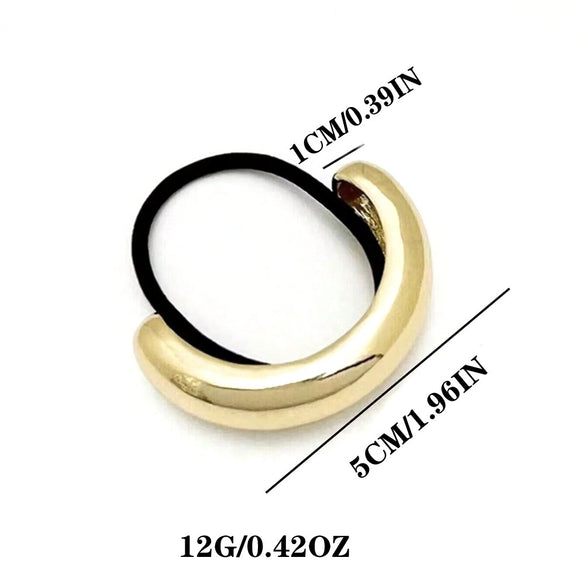 Headwear Jewelry Ushaped Metal Hair Rope Geometric Round Electroplated