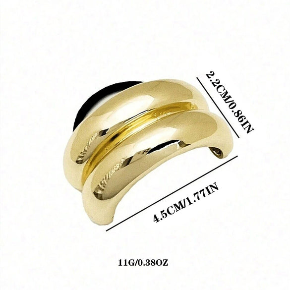 Headwear Jewelry Ushaped Metal Hair Rope Geometric Round Electroplated