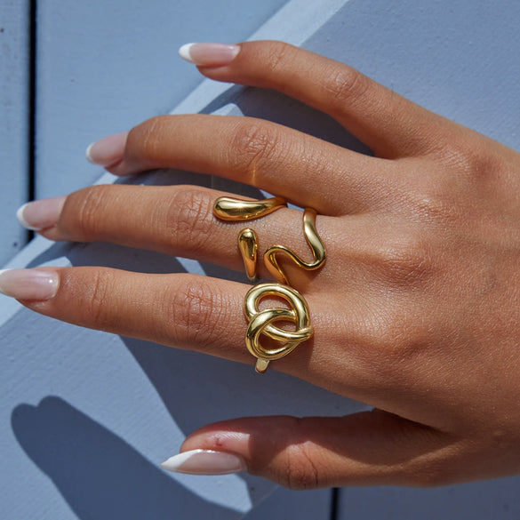 Heart Ring Titanium Steel Nonfading Light Luxury Women's Jewelry