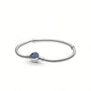 Heart Shape Clasp Plated Copper Snake Chain Beaded Bracelet Plain Engraved Style Couple Bracelet For Women And Men