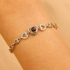 Heart Shape Copper Bracelet Electroplating For Women