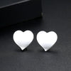 Heart Shape Copper Electroplated Earrings For Women Sweet Elegant Glossy Fashion Jewelry