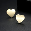 Heart Shape Copper Electroplated Earrings For Women Sweet Elegant Glossy Fashion Jewelry