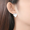 Heart Shape Copper Electroplated Earrings For Women Sweet Elegant Glossy Fashion Jewelry