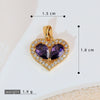 Heart Shape Copper Pendant Fashion Jewelry Diy Handmade Electroplated Accessories