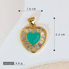 Heart Shape Copper Pendant Fashion Jewelry Diy Handmade Electroplated Accessories