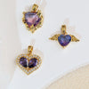 Heart Shape Copper Pendant Fashion Jewelry Diy Handmade Electroplated Accessories