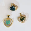 Heart Shape Copper Pendant Fashion Jewelry Diy Handmade Electroplated Accessories