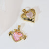 Heart Shape Copper Pendant Fashion Jewelry Diy Handmade Electroplated Accessories