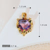 Heart Shape Copper Pendant Fashion Jewelry Diy Handmade Electroplated Accessories