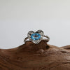 Heart Shaped Gem Inlaid S925 Sterling Silver Ring For Women