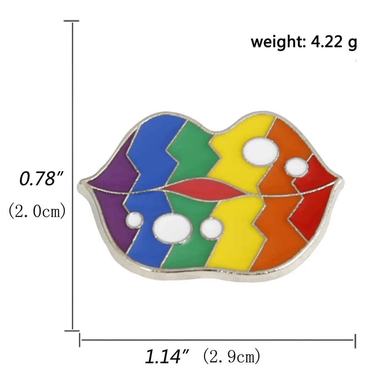 Heart-Shaped Rainbow Pride Gay Cartoon Colorful Banner Alloy Brooch