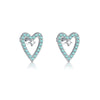 Heart Shaped S925 Sterling Silver Fashion Earrings With Electroplating Platinum 18K Gold For Women