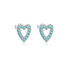 Heart Shaped S925 Sterling Silver Fashion Earrings With Electroplating Platinum 18K Gold For Women