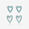 Heart Shaped S925 Sterling Silver Fashion Earrings With Electroplating Platinum 18K Gold For Women