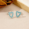 Heart Shaped S925 Sterling Silver Fashion Earrings With Electroplating Platinum 18K Gold For Women