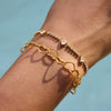 Heart Stainless Steel Geometric Pattern Electroplated Women's Bracelet Jewelry