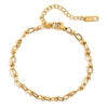 Heart Stainless Steel Geometric Pattern Electroplated Women's Bracelet Jewelry