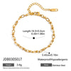 Heart Stainless Steel Geometric Pattern Electroplated Women's Bracelet Jewelry