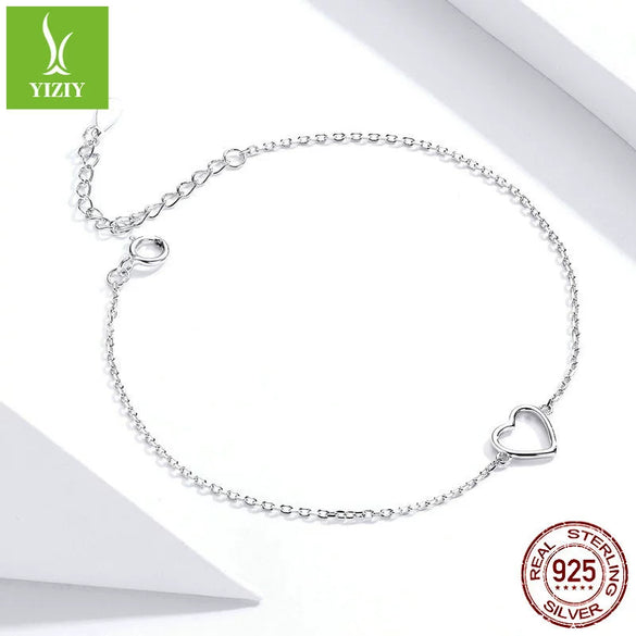 Heartshaped Adjustable Hollow Bracelet With Cross Design For Ladies Made Of Silver Electroplated Simple Fashion Original New Jewelry