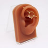 Heartshaped Butterfly Ear Bone Studs Ear Bridge Earrings Copper Titanium Steel Electroplating Jewelry