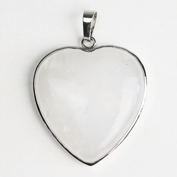 Heartshaped Copper Pendant With Silvertone Electroplated Edge And Turquoise Crystal Agate Semiprecious Stone Inlay