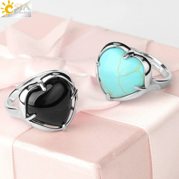 Heartshaped Crystal Plated Unisex Ring Jewelry