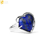 Heartshaped Crystal Plated Unisex Ring Jewelry