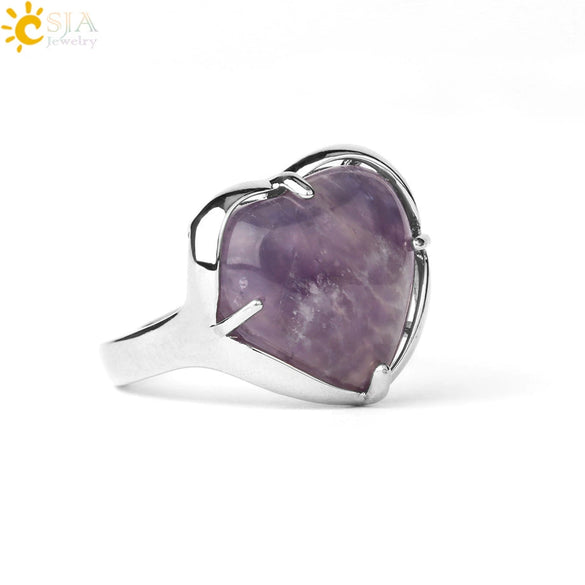 Heartshaped Crystal Plated Unisex Ring Jewelry