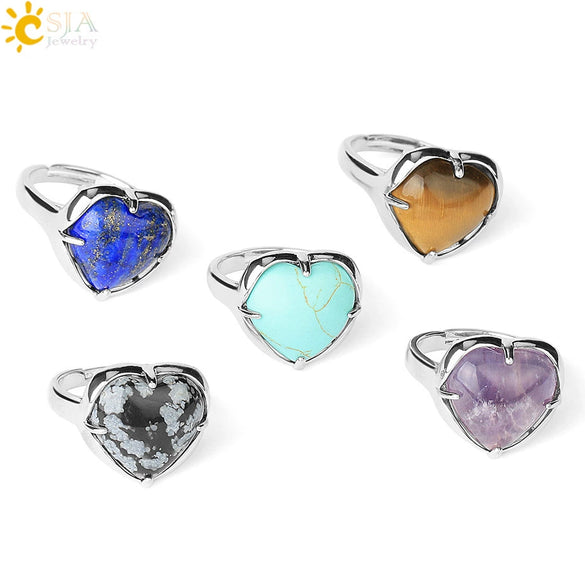 Heartshaped Crystal Plated Unisex Ring Jewelry
