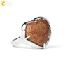 Heartshaped Crystal Plated Unisex Ring Jewelry