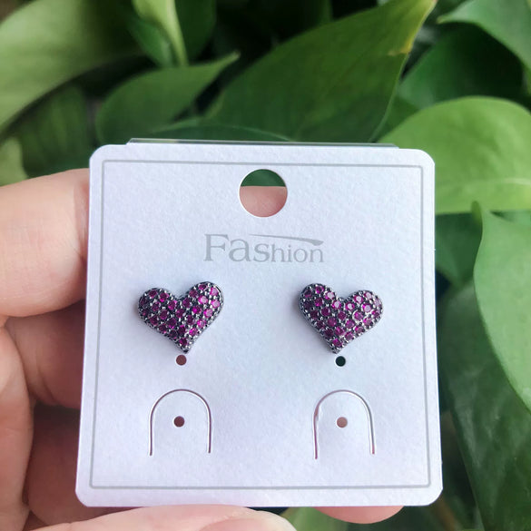 Heartshaped Earrings S925 Sterling Silver Earrings Aaa Grade Zircon Micro Inlay Female Earrings Fashion Accessories  Sales