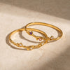 Heartshaped Stainless Steel Bracelet With Zircon Accents And Vacuumplated Finish Simple Trendy Women's Fashion Jewelry