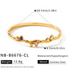 Heartshaped Stainless Steel Bracelet With Zircon Accents And Vacuumplated Finish Simple Trendy Women's Fashion Jewelry