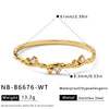 Heartshaped Stainless Steel Bracelet With Zircon Accents And Vacuumplated Finish Simple Trendy Women's Fashion Jewelry