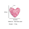 Heartshaped Stainless Steel Pendant With Dripping Oil Pattern For Jewelry Making