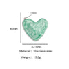 Heartshaped Stainless Steel Pendant With Dripping Oil Pattern For Jewelry Making