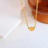Heartshaped Titanium Steel Necklace Electroplated For Girls And Unisex Style