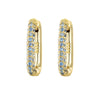 Heavy Industry Micropaved Zircon Earrings Copper Plated With Real Gold Geometric Light Luxury Style For Women Seiko