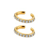 Heavy Industry Micropaved Zircon Earrings Copper Plated With Real Gold Geometric Light Luxury Style For Women Seiko