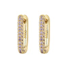 Heavy Industry Micropaved Zircon Earrings Copper Plated With Real Gold Geometric Light Luxury Style For Women Seiko