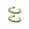 Heavy Industry Micropaved Zircon Earrings Copper Plated With Real Gold Geometric Light Luxury Style For Women Seiko